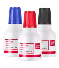 得力9874快干清潔印油40ml藍*12