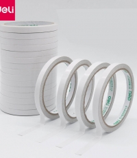 得力30400棉紙雙面膠帶9mm*10y*80um*32卷/袋