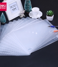 得力5501 A4按扣透明文件袋*10