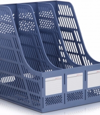 得力9847三聯文件框(藍色)*12