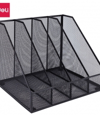 得力78986四聯金屬網狀文件框(黑)