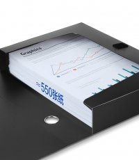齊心A1249超省錢PP檔案盒A4 55mm黑*18
