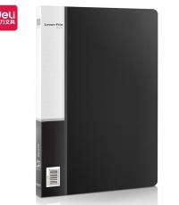 得力5301單強力夾加插袋(黑)*12