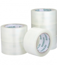 齊心JP4806-6透明普透封箱膠帶48mm*60y*6卷*5