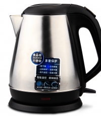 得力0763電熱水壺1.5L(灰白)單層不銹鋼