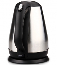 得力0764電熱水壺1.8L(灰白)單層不銹鋼