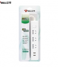 公牛GNV-UUA123插線板1.5米 3位+2位USB