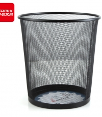 齊心B2005圓形鐵網紙簍黑φ265*H285mm*12