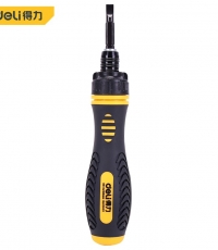 得力DL626011兩用棘輪螺絲批鉻釩鋼(黃)6/PH2x180mm