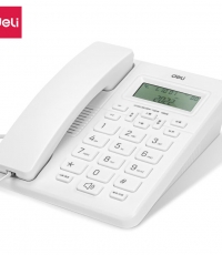 得力13606電話機(白)