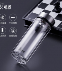 希諾XN-7073雙層真空玻璃保溫杯380ml