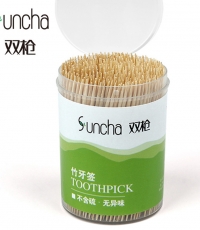 雙槍YQ1251竹牙簽筒裝500支