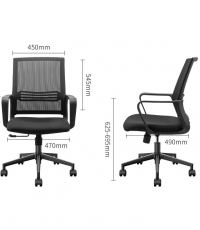 得力4901S辦公椅(黑)
