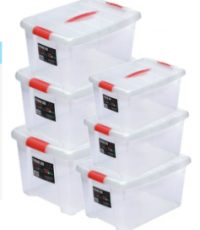 恒豐5034透明白收納箱450*310*250mm