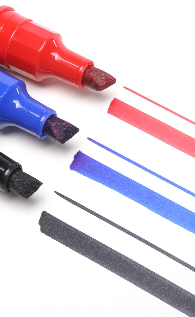 得力S555大雙頭記號筆(藍(lán))(支)